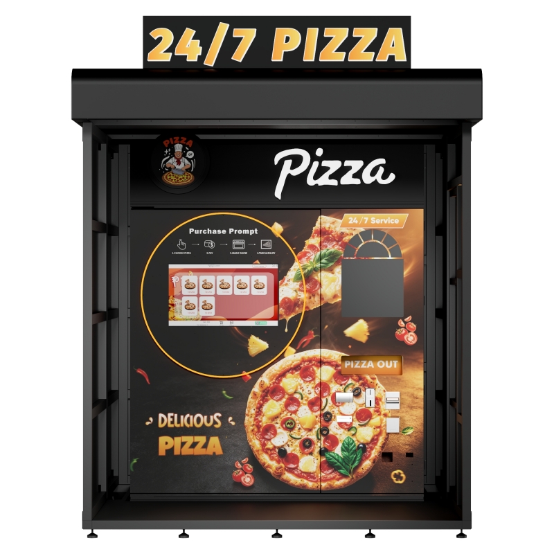 Fully Automatic Pizza Vending Machine with Rain Shelter House
